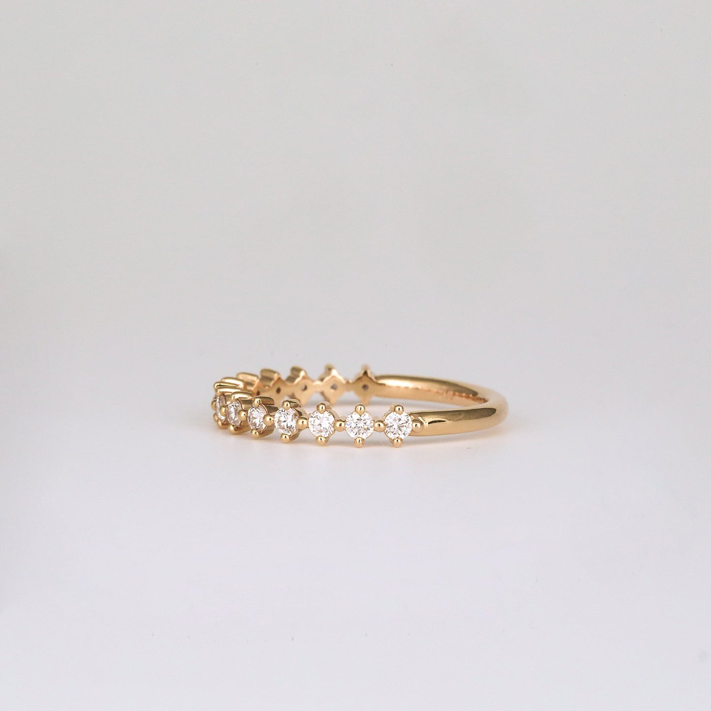 0.38 TCW Round Half Eternity Moissanite Wedding Band