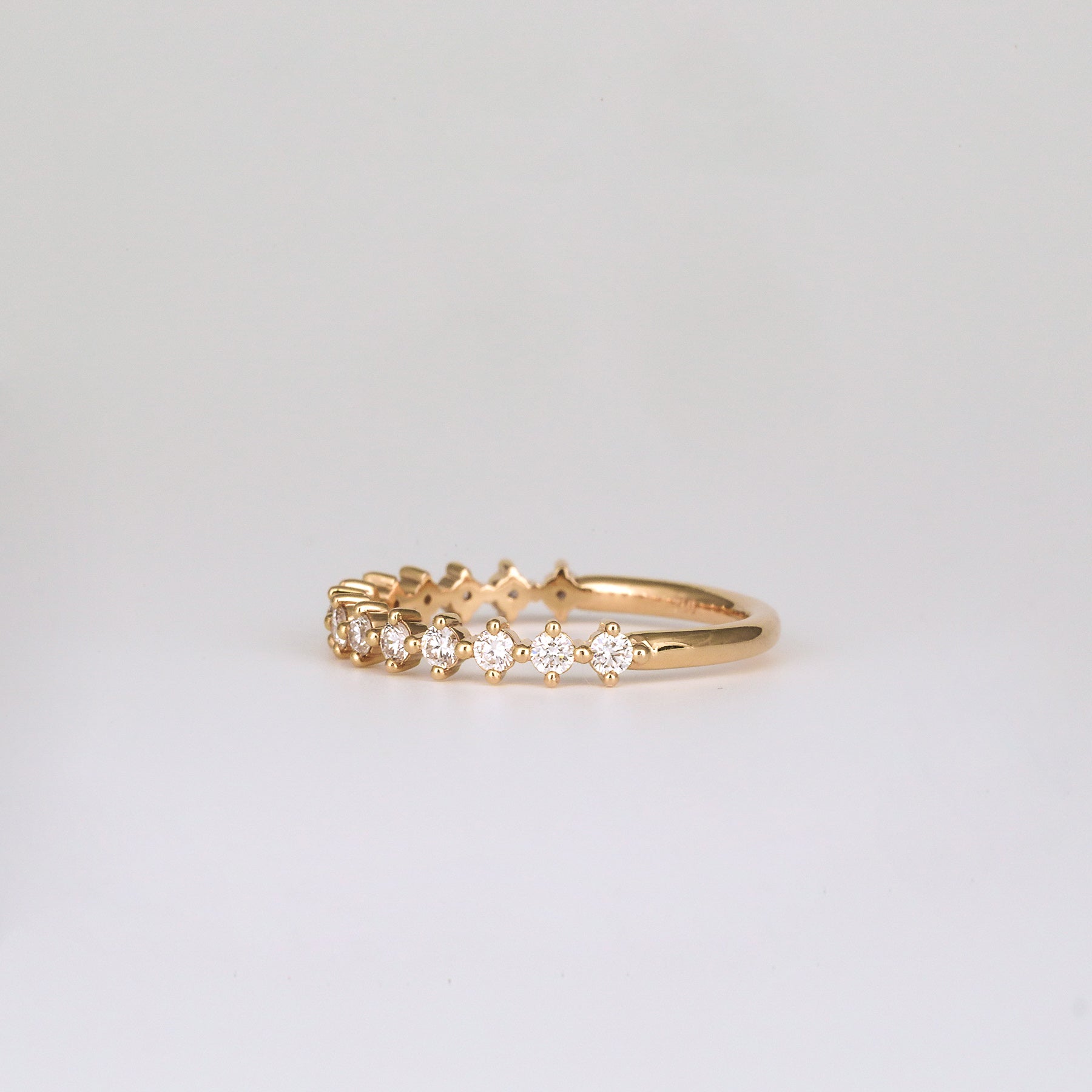 0.38 TCW Round Half Eternity Moissanite Wedding Band
