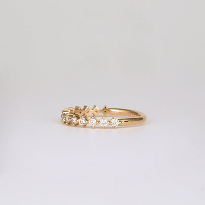 0.38 TCW Round Half Eternity Moissanite Wedding Band