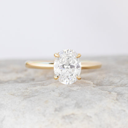 1.50 CT Oval Moissanite Solitaire Engagement Ring - farrellouise
