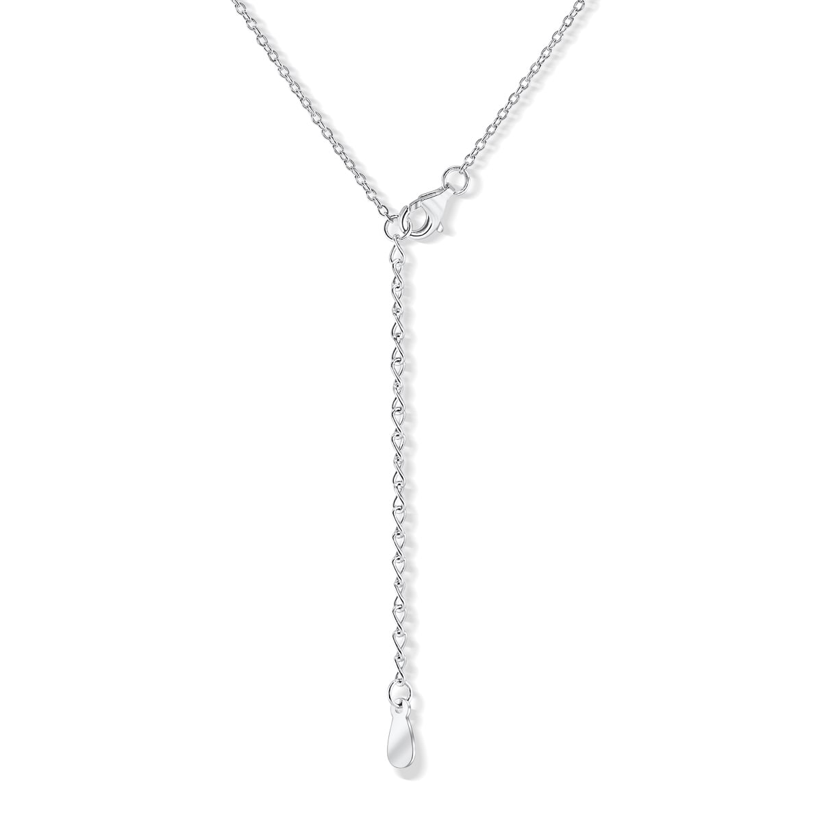 0.50 CT Round Shaped Moissanite Necklace In Multi Stone Design