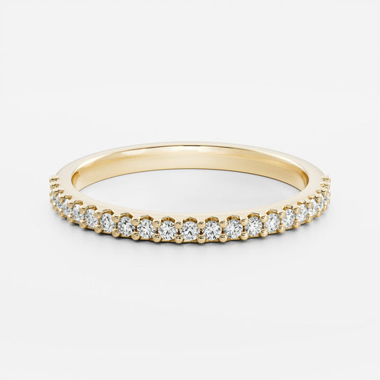 0.3 TCW Round Half Eternity Moissanite Wedding Band
