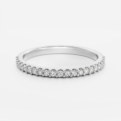 0.3 TCW Round Half Eternity Moissanite Wedding Band