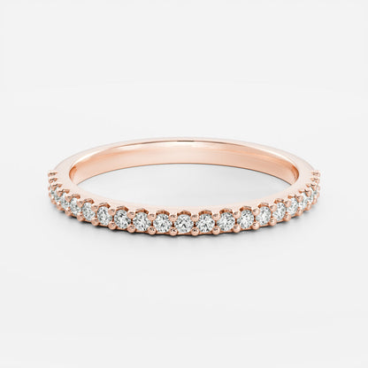 0.3 TCW Round Half Eternity Moissanite Wedding Band