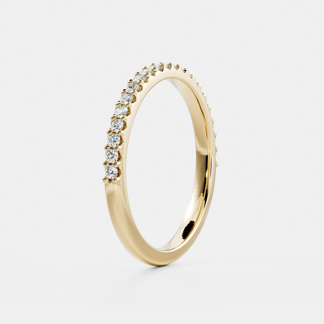 0.3 TCW Round Half Eternity Moissanite Wedding Band