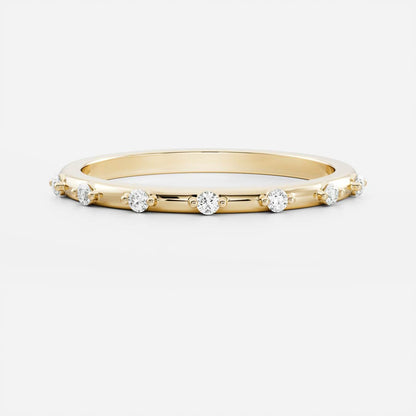 0.2 TCW Round Dainty Moissanite Wedding Band