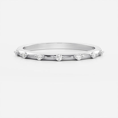 0.2 TCW Round Dainty Moissanite Wedding Band