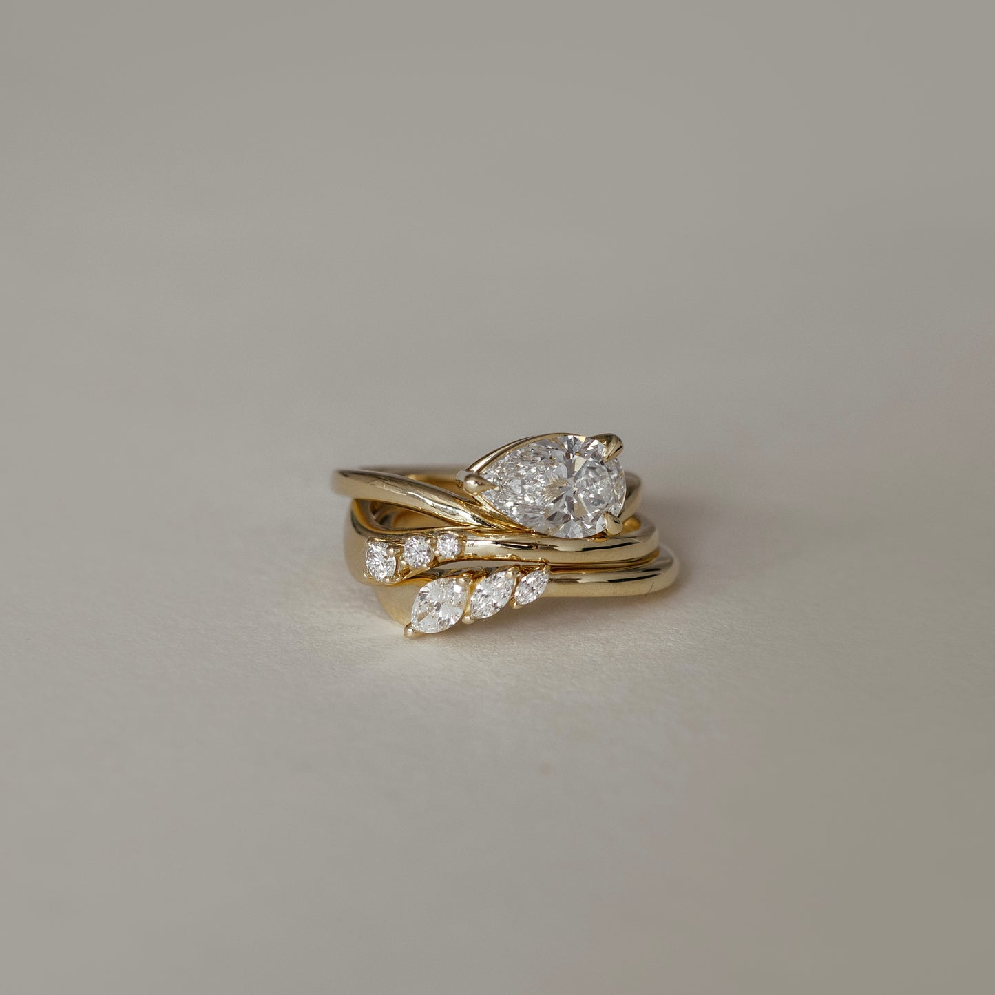 0.1 TCW Round Curved Moissanite Wedding Band