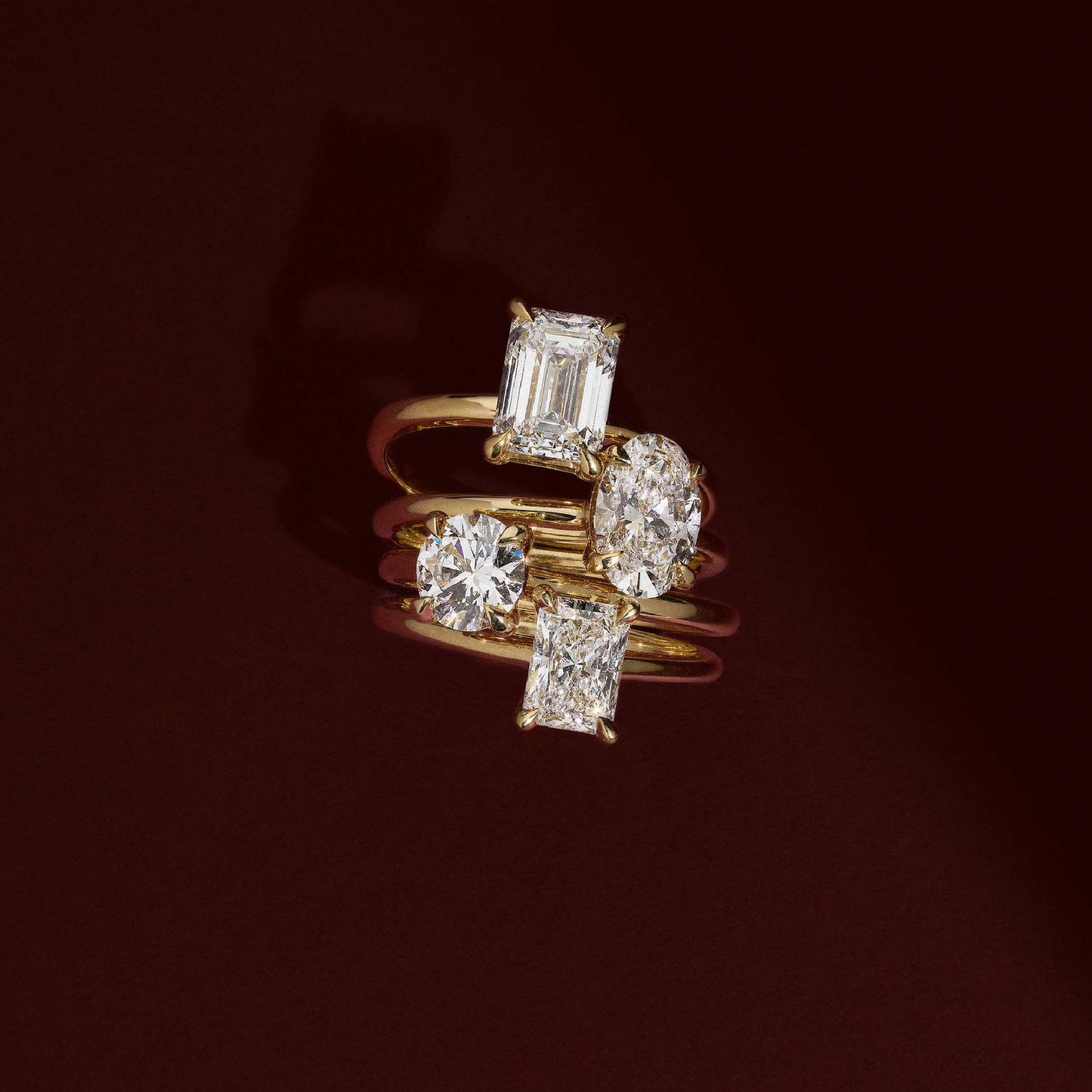 2 CT Radiant Solitaire Moissanite Engagement Ring