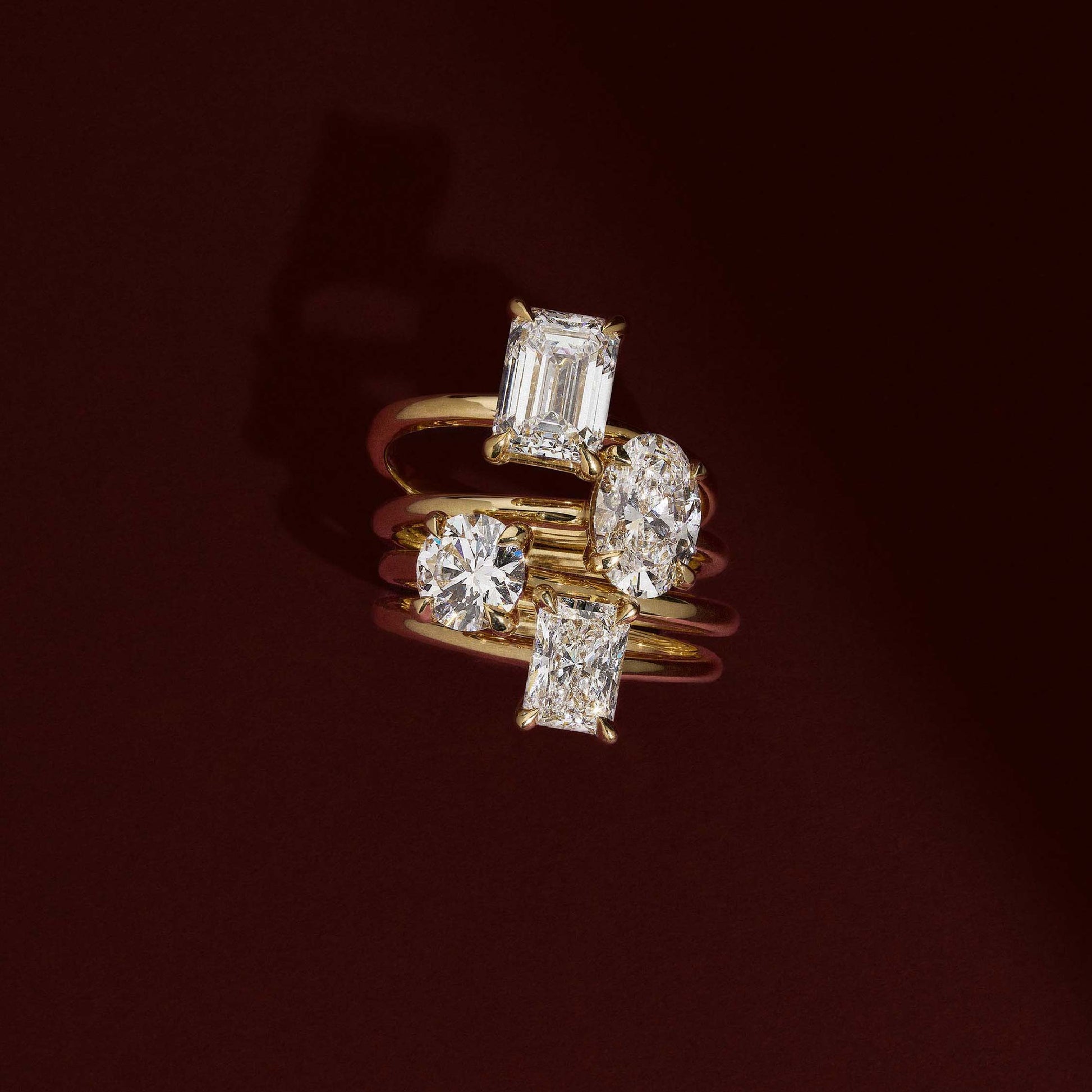 2 CT Radiant Solitaire Moissanite Engagement Ring