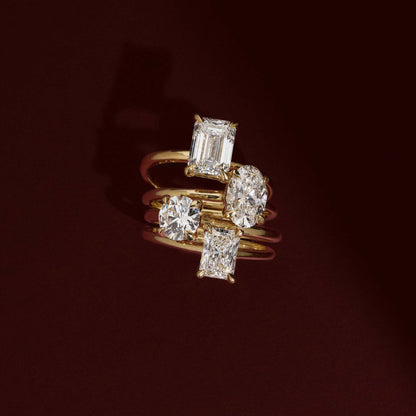 2 CT Radiant Solitaire Moissanite Engagement Ring