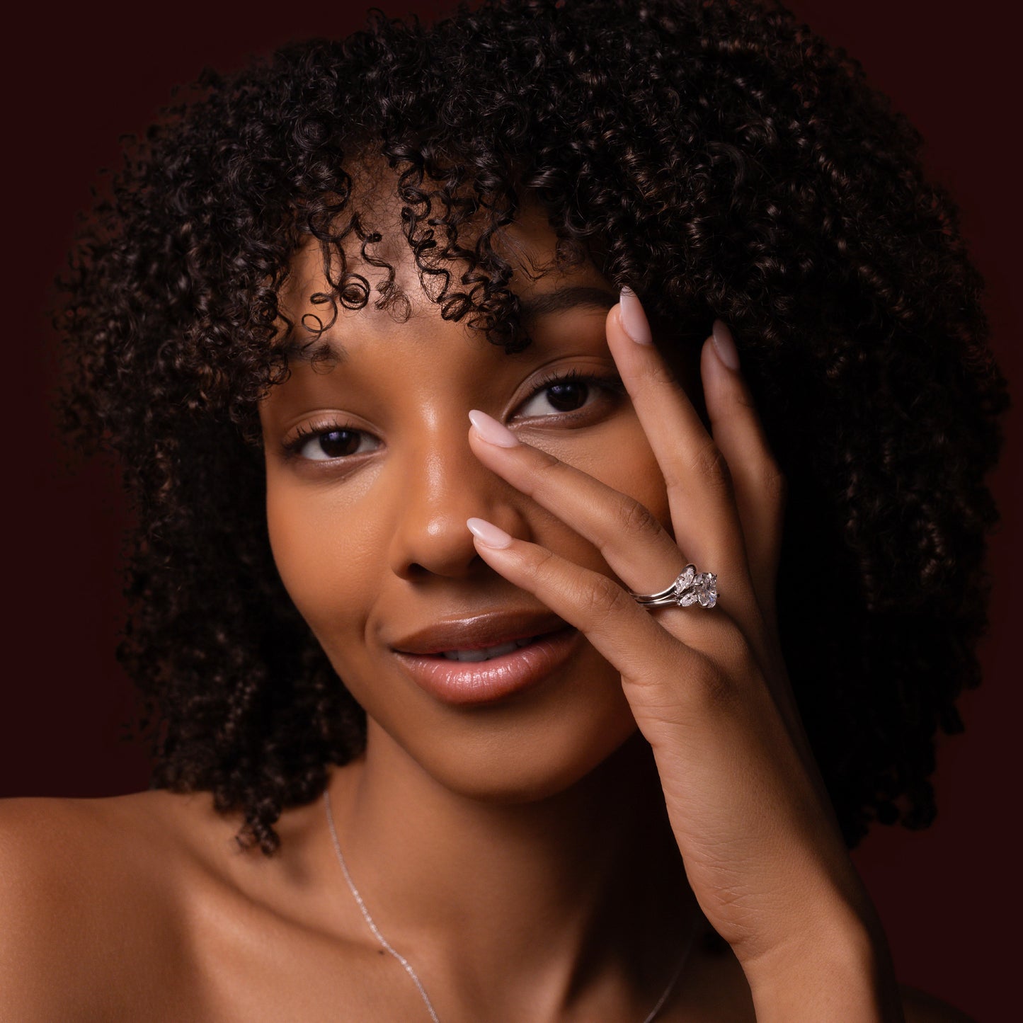 1.5 CT Oval Three Stone Moissanite Engagement Ring