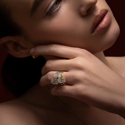 2 CT Oval Solitaire Moissanite Engagement Ring