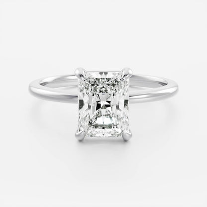 2 CT Radiant Solitaire Moissanite Engagement Ring