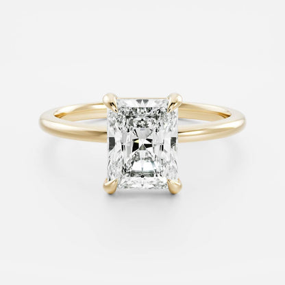 2 CT Radiant Solitaire Moissanite Engagement Ring