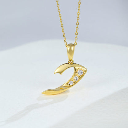 0.20 CT Round Moissanite Necklace In Multi Stone Design
