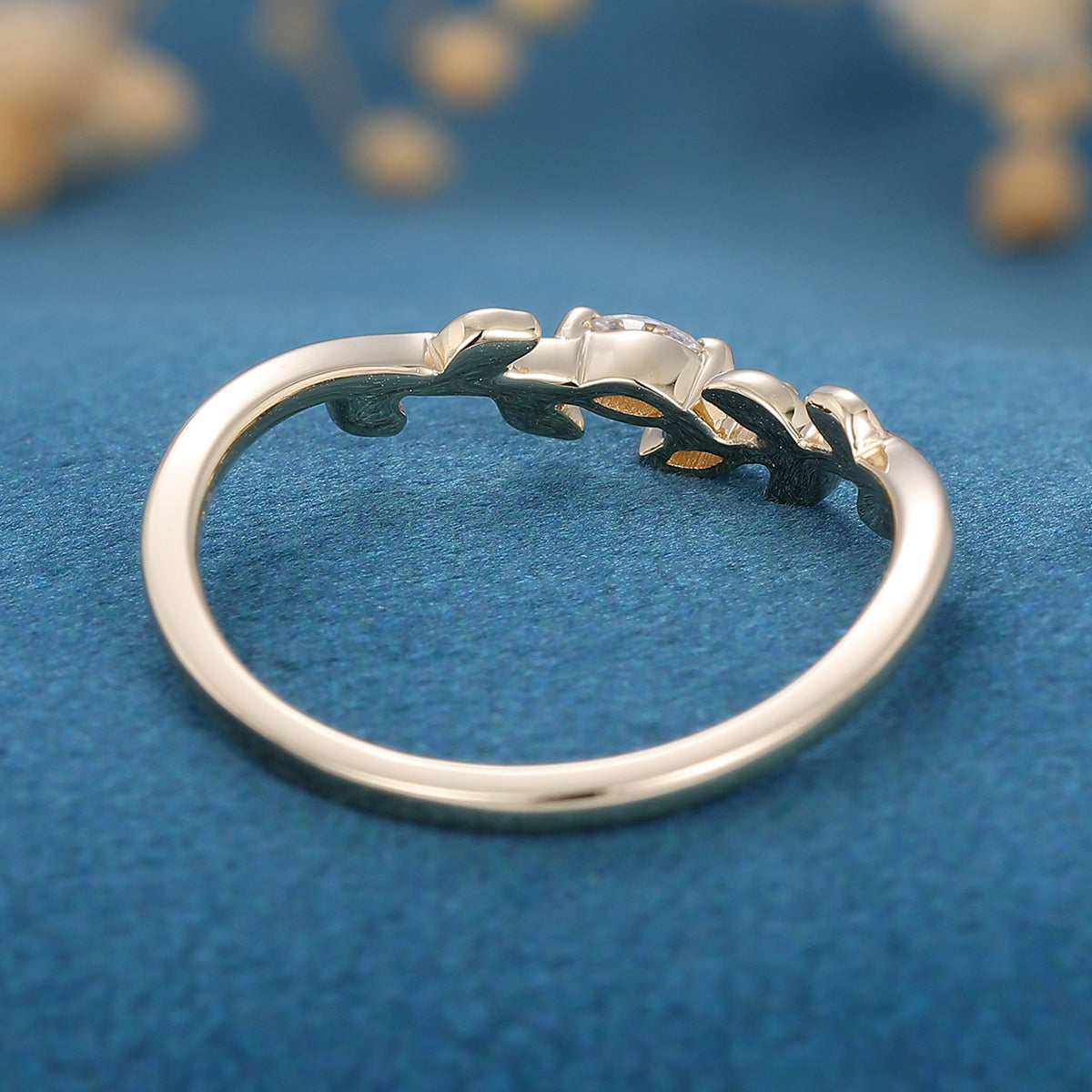 1.4 TCW Marquise Twig Style Moissanite Wedding Band