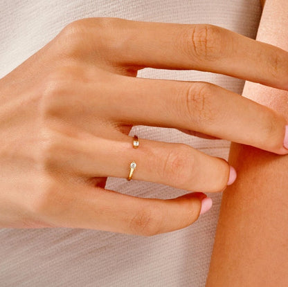 0.06 TCW Round Open Shank Moissanite Wedding Band