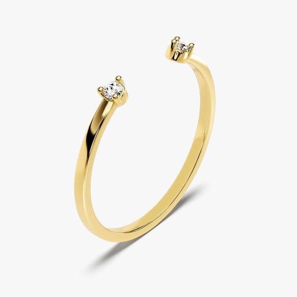 0.06 TCW Round Open Shank Moissanite Wedding Band