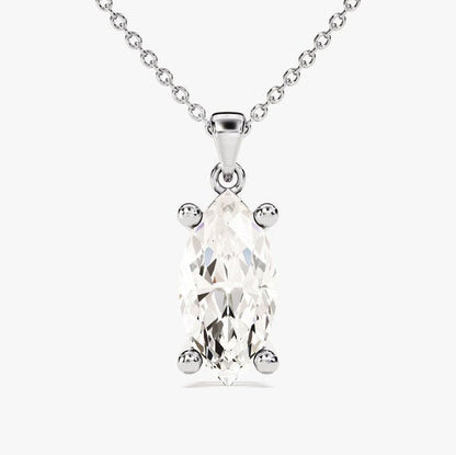 2 CT Marquise Lab Grown Diamond Solitaire Necklace