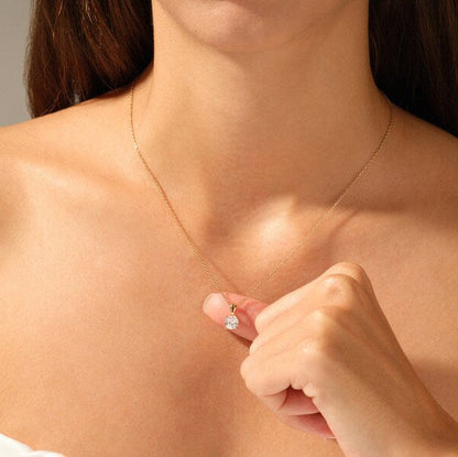 2 CT Round Moissanite Solitaire Pendant Necklace