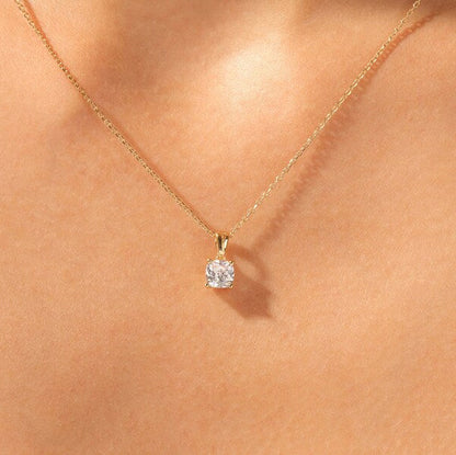 2 CT Round Moissanite Solitaire Pendant Necklace