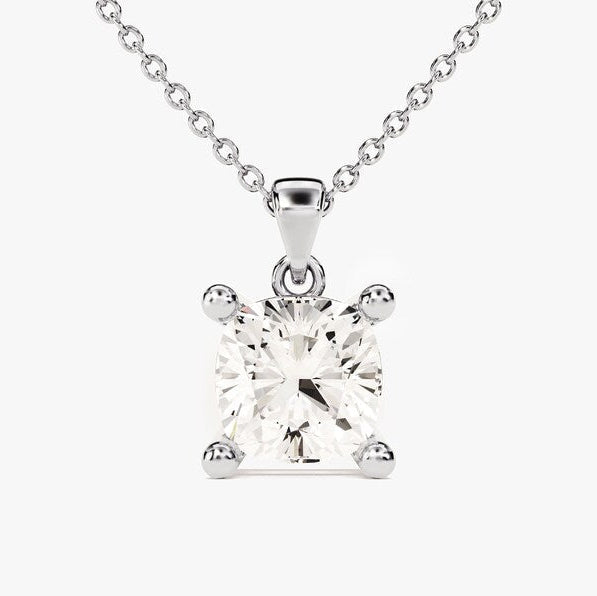 2 CT Round Moissanite Solitaire Pendant Necklace