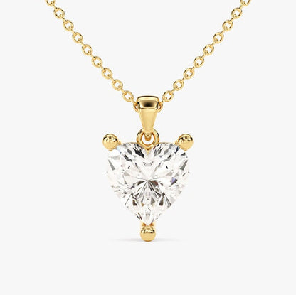 1 CT Heart Moissanite Solitaire Pendant Necklace