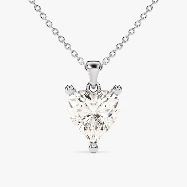 1 CT Heart Moissanite Solitaire Pendant Necklace