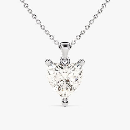 1 CT Heart Moissanite Solitaire Pendant Necklace