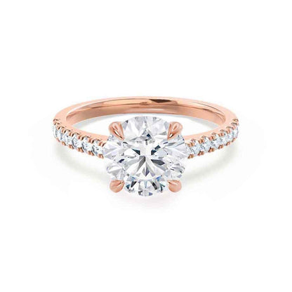 1.2 CT Round Pave Moissanite Engagement Ring