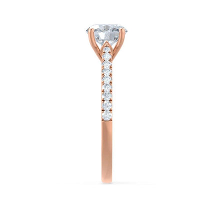 1.2 CT Round Pave Moissanite Engagement Ring