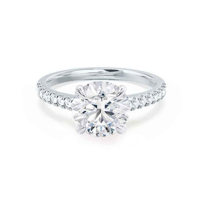 1.2 CT Round Pave Moissanite Engagement Ring