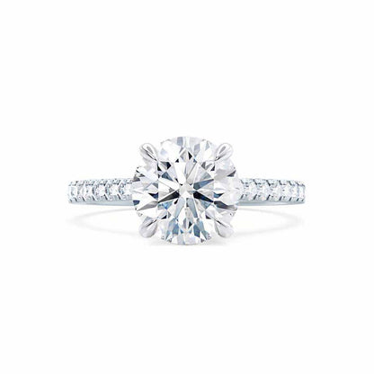 1.2 CT Round Pave Moissanite Engagement Ring