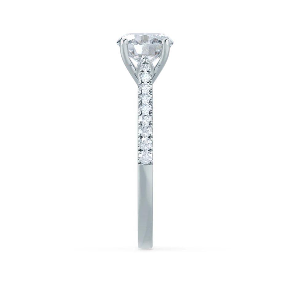 1.2 CT Round Pave Moissanite Engagement Ring