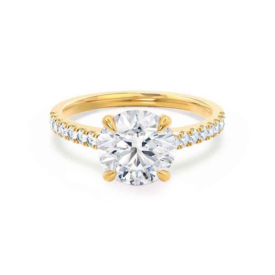 1.2 CT Round Pave Moissanite Engagement Ring