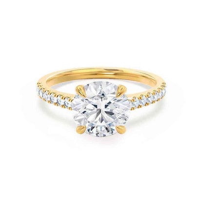 1.2 CT Round Pave Moissanite Engagement Ring