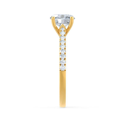 1.2 CT Round Pave Moissanite Engagement Ring