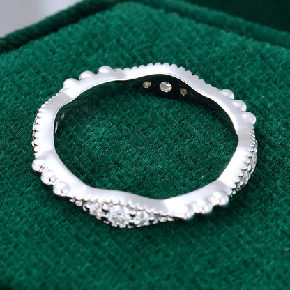 0.27 TCW Round Milgrain Moissanite Wedding Band