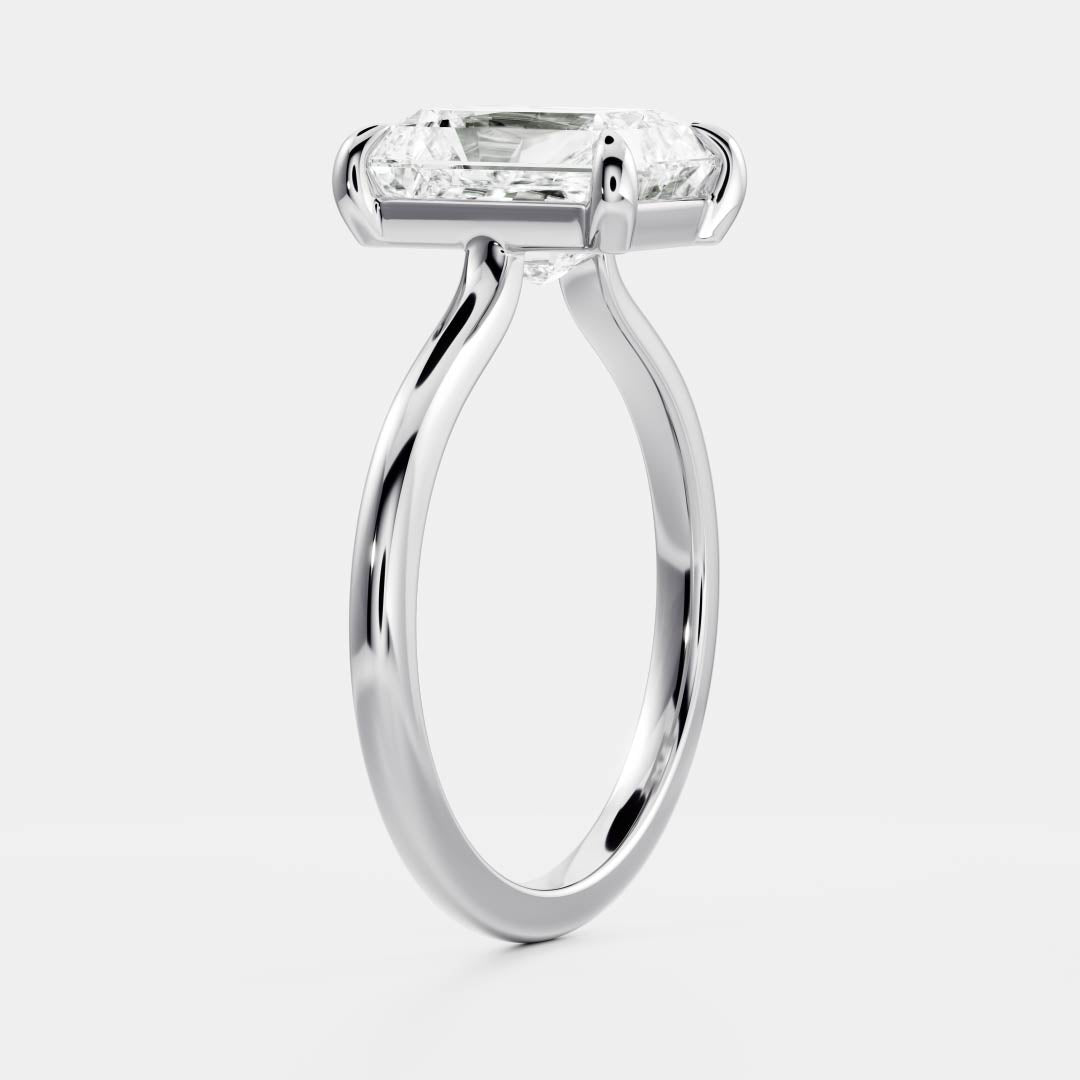2 CT Radiant Solitaire Moissanite Engagement Ring