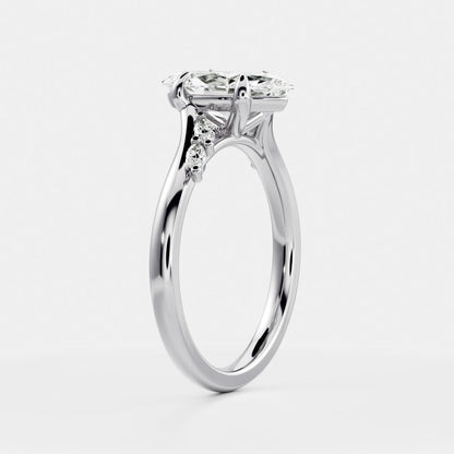 2 CT Marquise Cluster Moissanite Engagement Ring