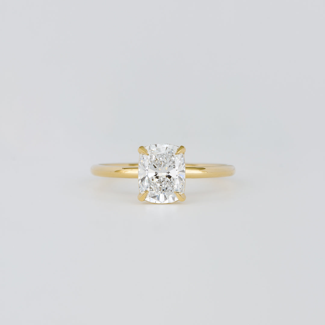 1.47 CT Elongated Cushion Solitaire Moissanite Engagement Ring
