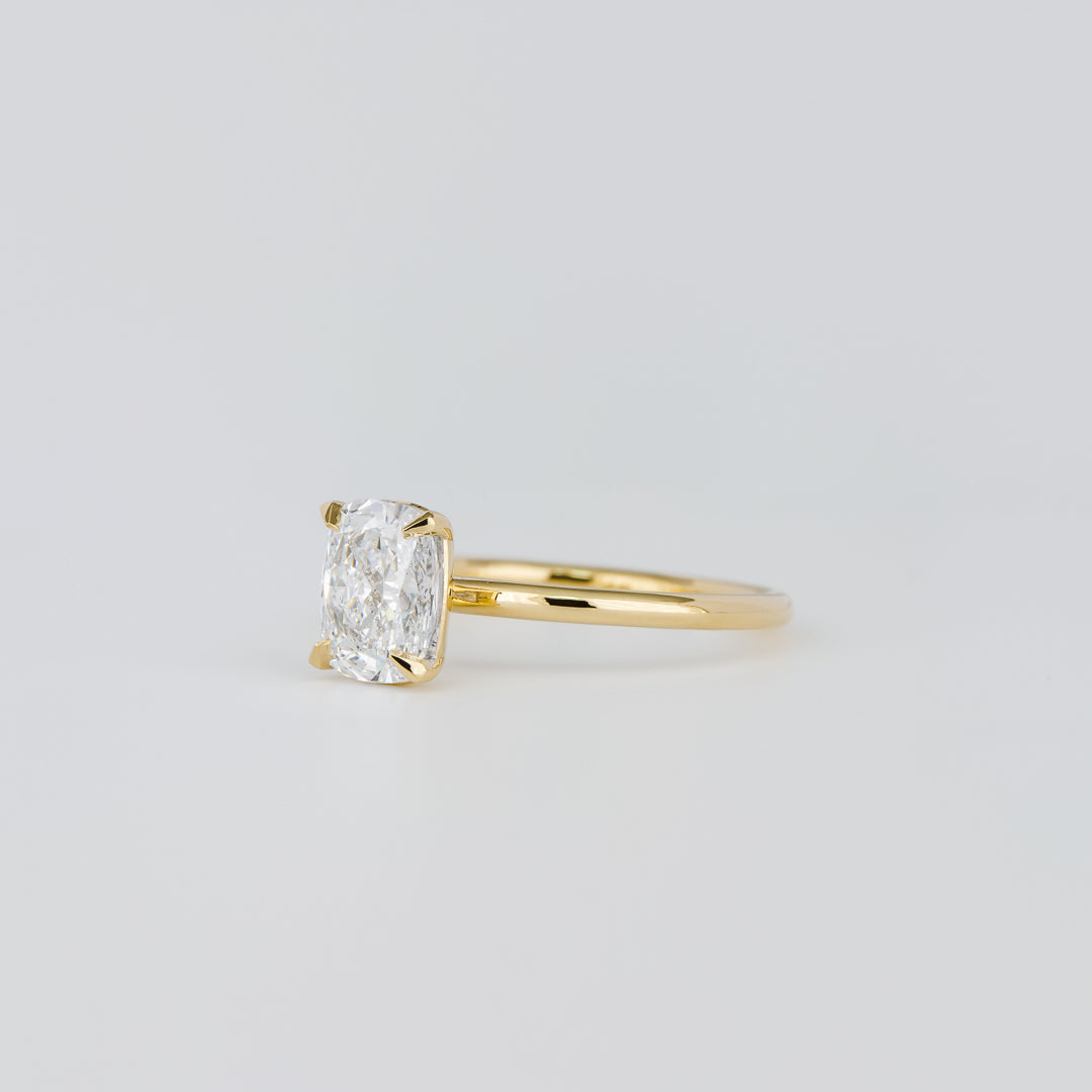 1.47 CT Elongated Cushion Solitaire Moissanite Engagement Ring