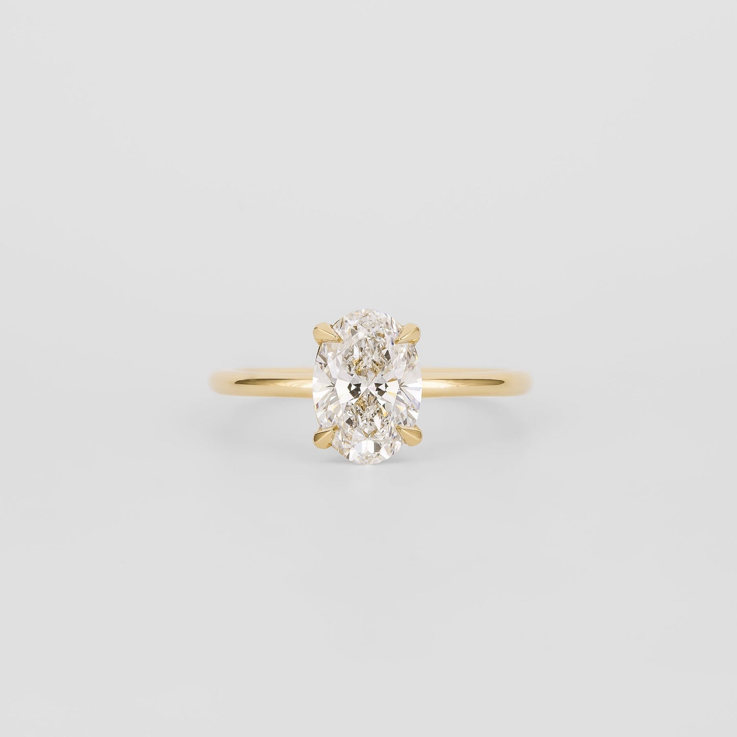 1.52 CT Oval Solitaire Moissanite Engagement Ring