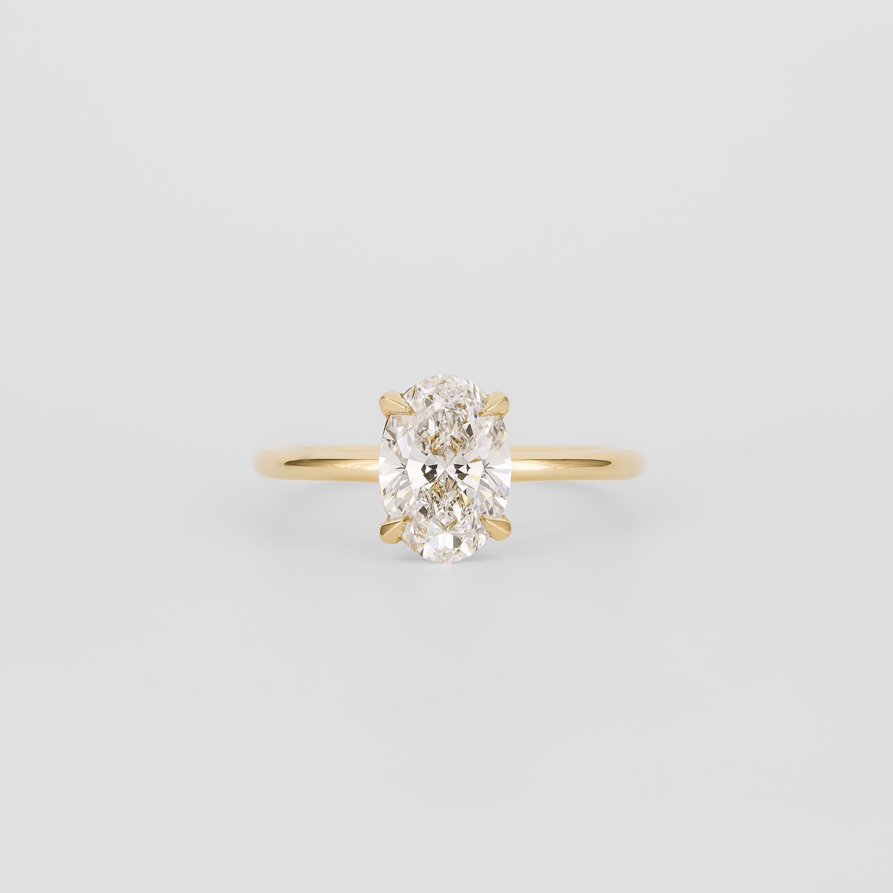 1.52 CT Oval Solitaire Moissanite Engagement Ring
