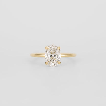 1.52 CT Oval Solitaire Moissanite Engagement Ring