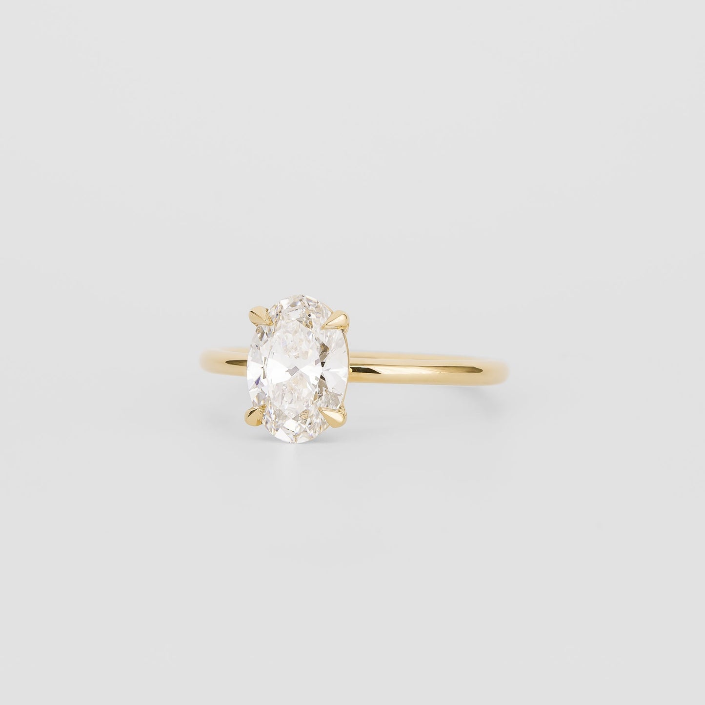 1.52 CT Oval Solitaire Moissanite Engagement Ring