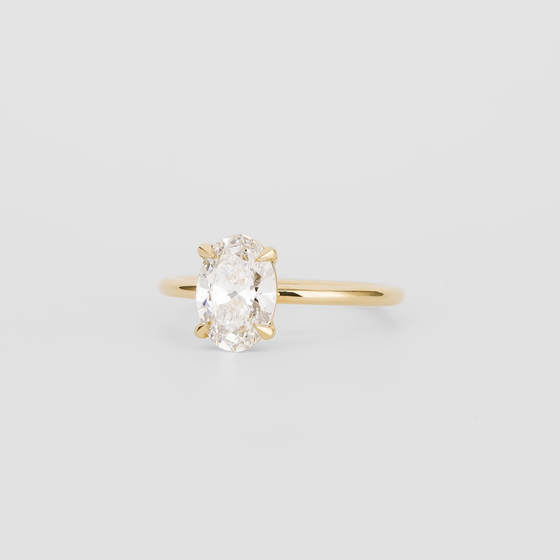 1.52 CT Oval Solitaire Moissanite Engagement Ring