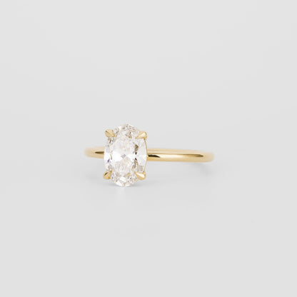 1.52 CT Oval Solitaire Moissanite Engagement Ring