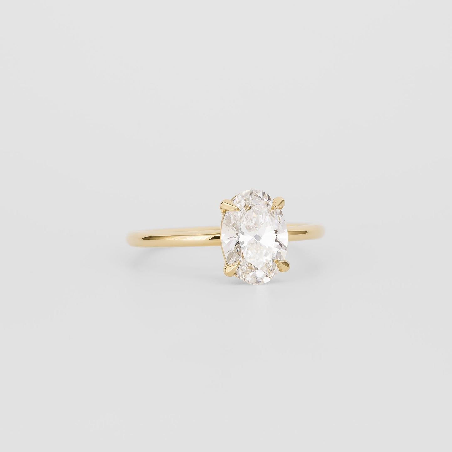 1.52 CT Oval Solitaire Moissanite Engagement Ring